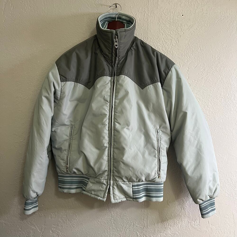 Vintage TempcO Down Jacket USA Talon 70s‎ Zip Puffer Bomber Mens M